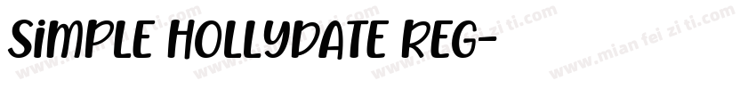 Simple Hollydate Reg字体转换